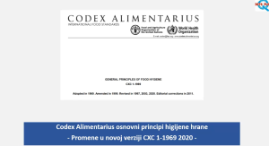 Obuka Promene Codex HACCP